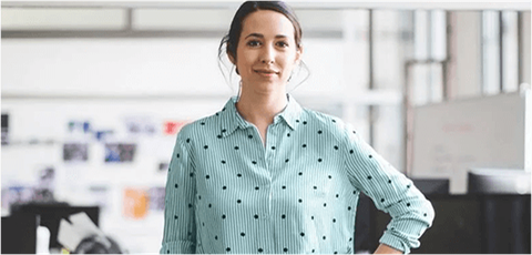 Women wearing blue shirt