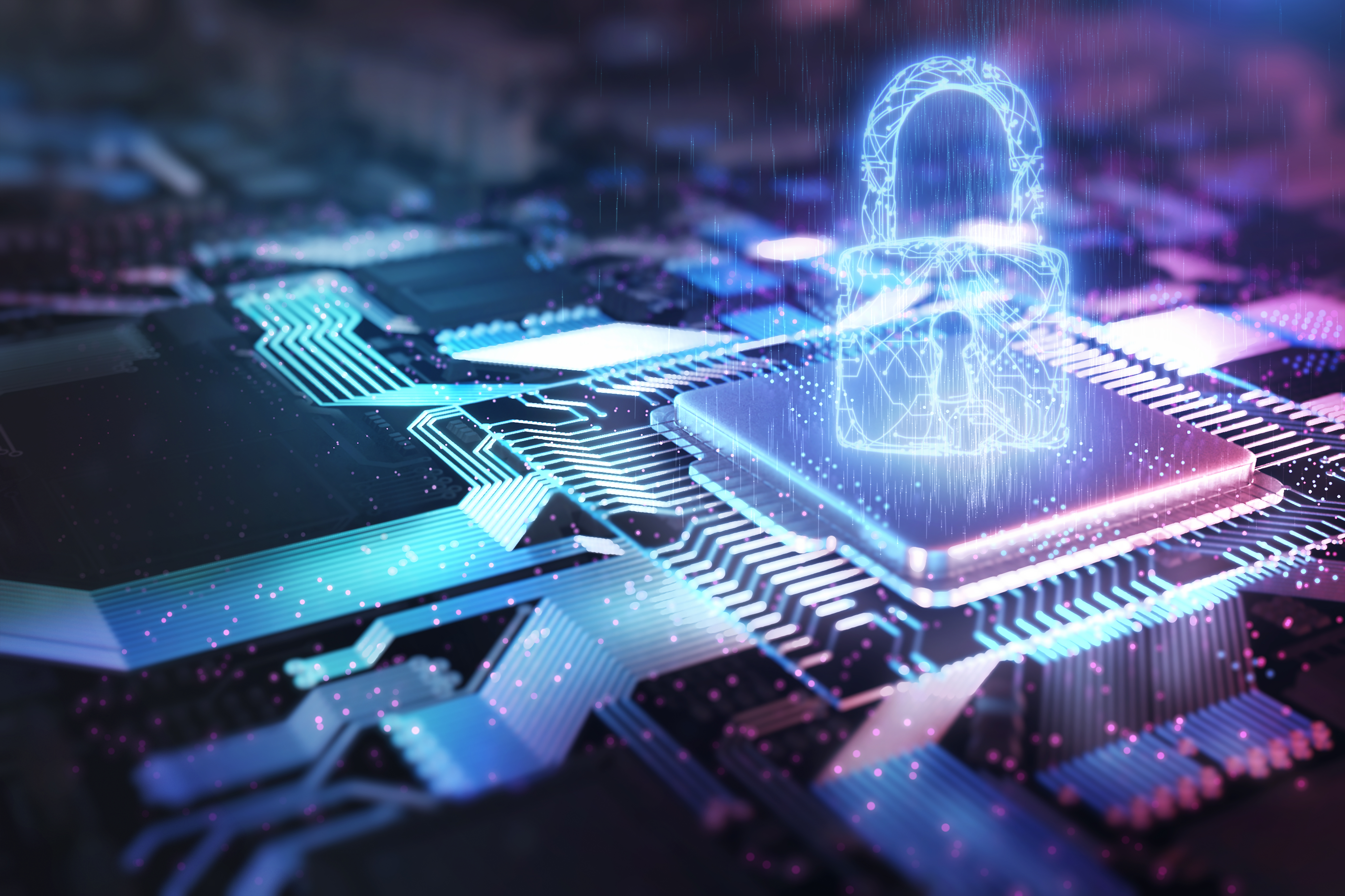 Portrayal of online data security.